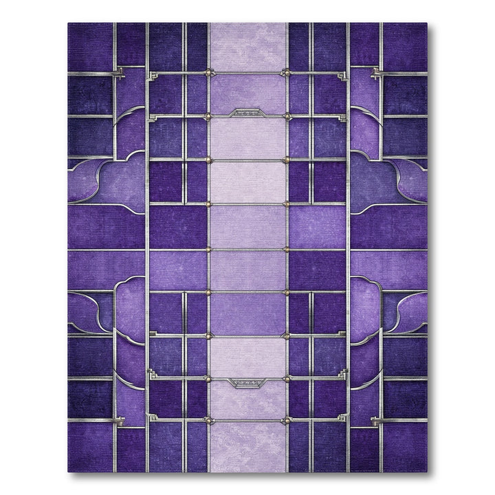 Geometric Modern Purple Geometric Area Rug