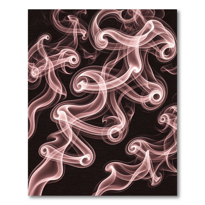 Rose Gold Swirling Smoke Art Rug