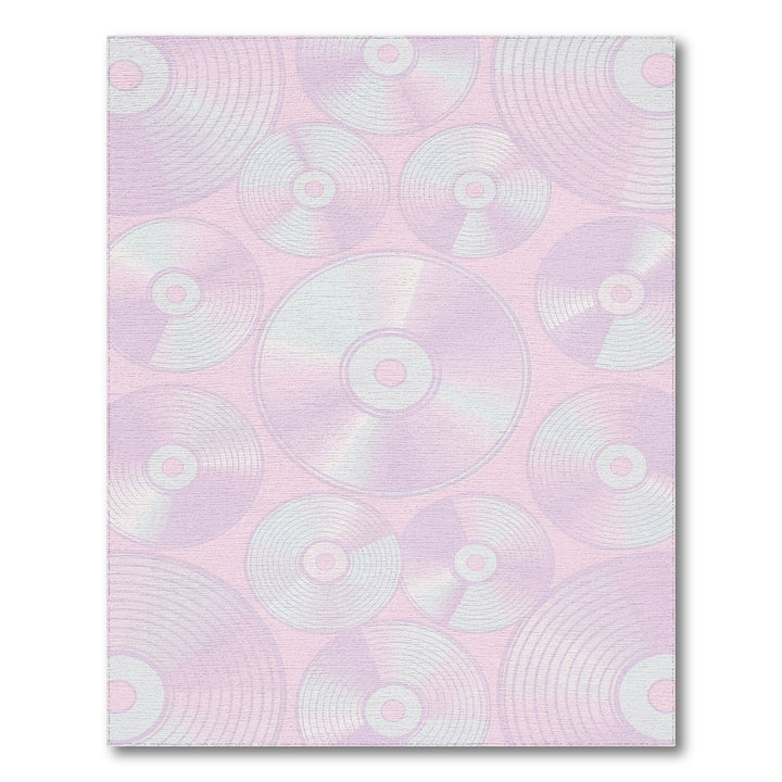 Pink Retro Record Area Rug
