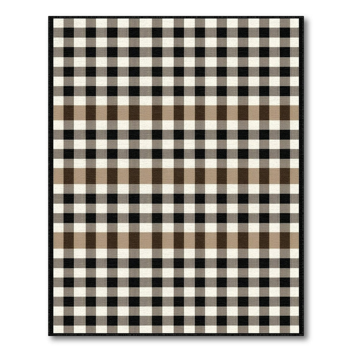 Black White Checkered Area Rug