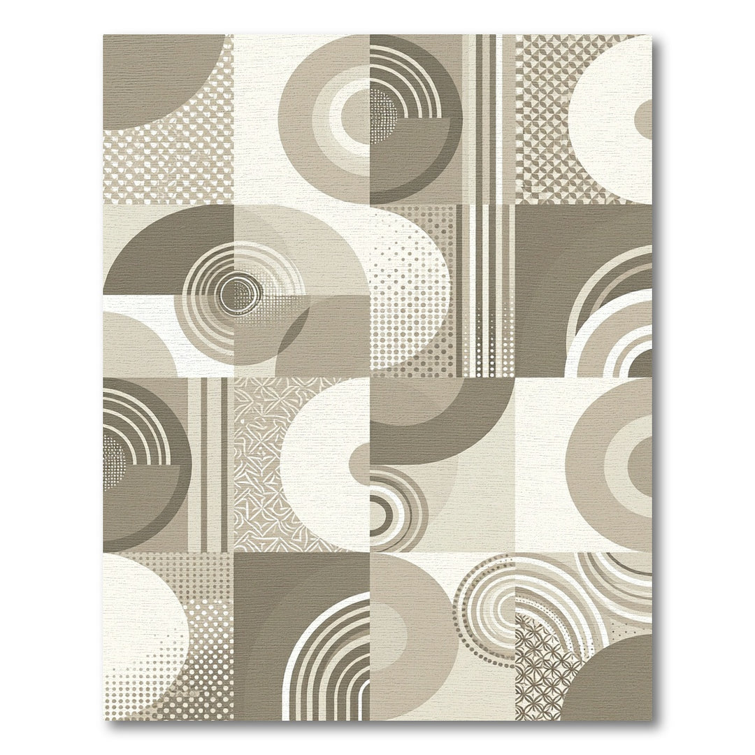 Geometric Circles Mid-Century Modern Rug