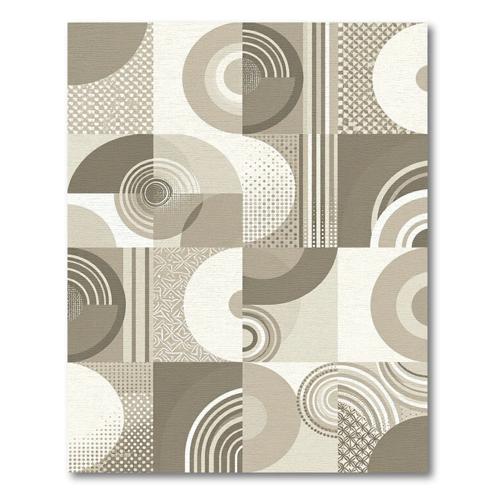 Geometric Circles Mid-Century Modern Rug