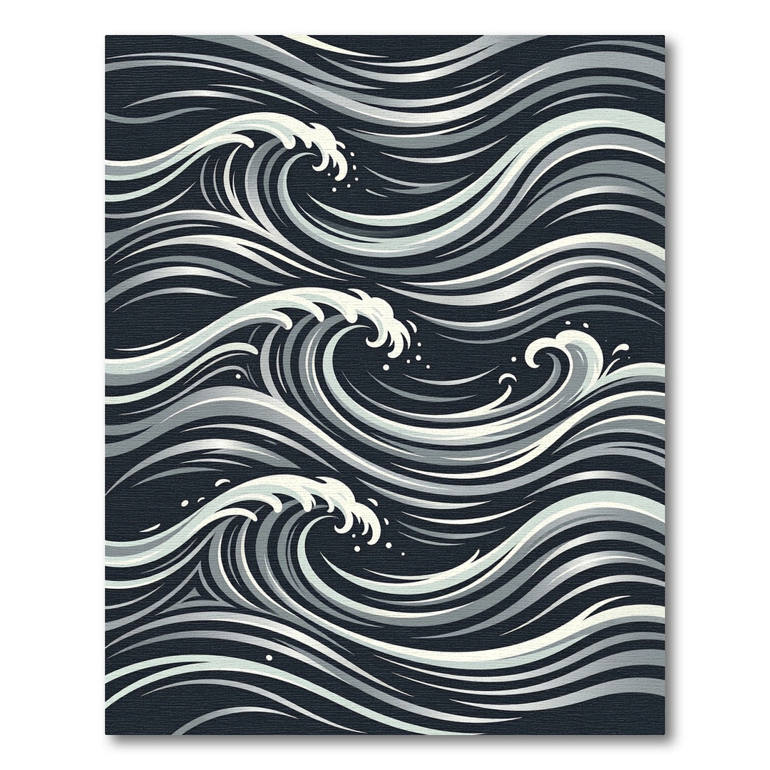 Dark Wave Artistic Rug Design Rug