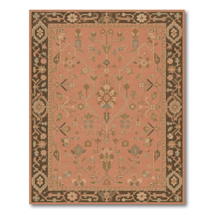 Pink Floral Vintage Persian Area Rug
