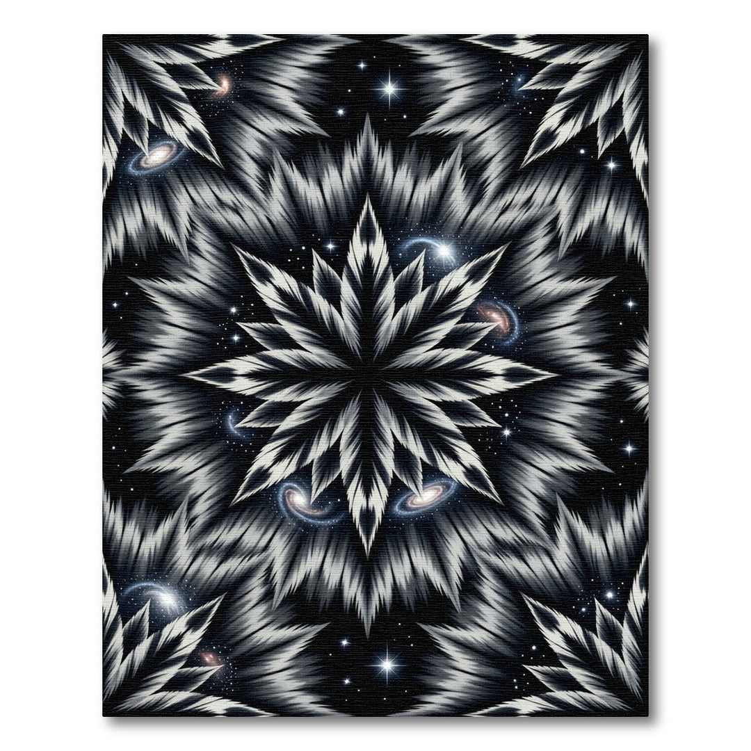 Cosmic Starburst Galaxy Mandala Rug