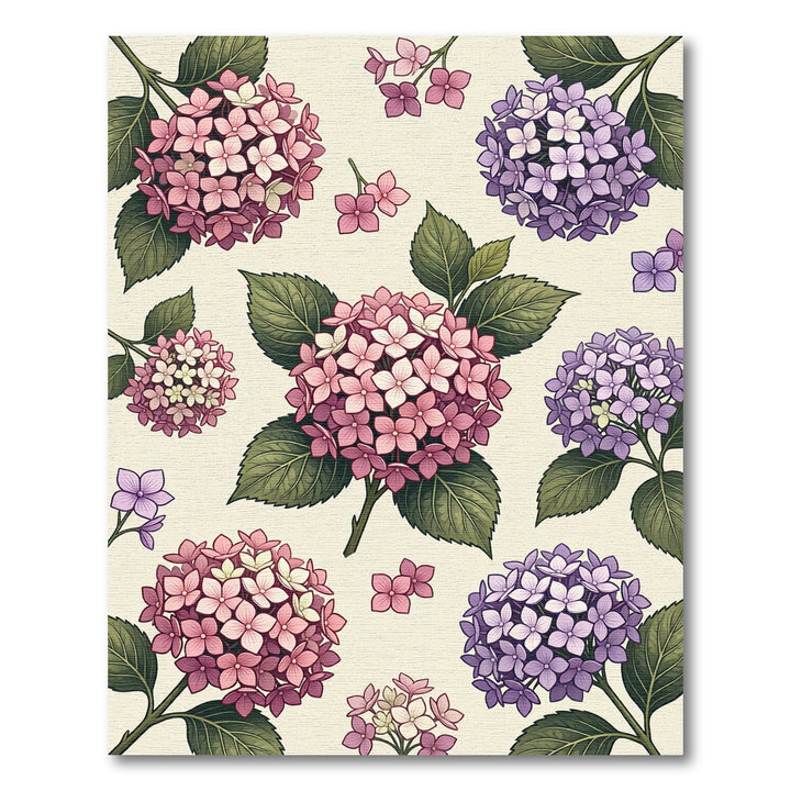Pink Purple Hydrangea Blossom Cluster Rug