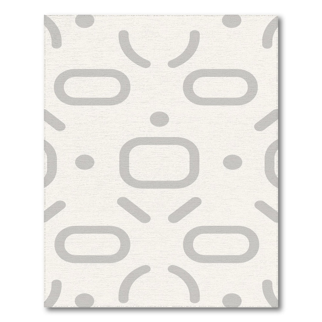 Grey Geometric Modern Area Rug