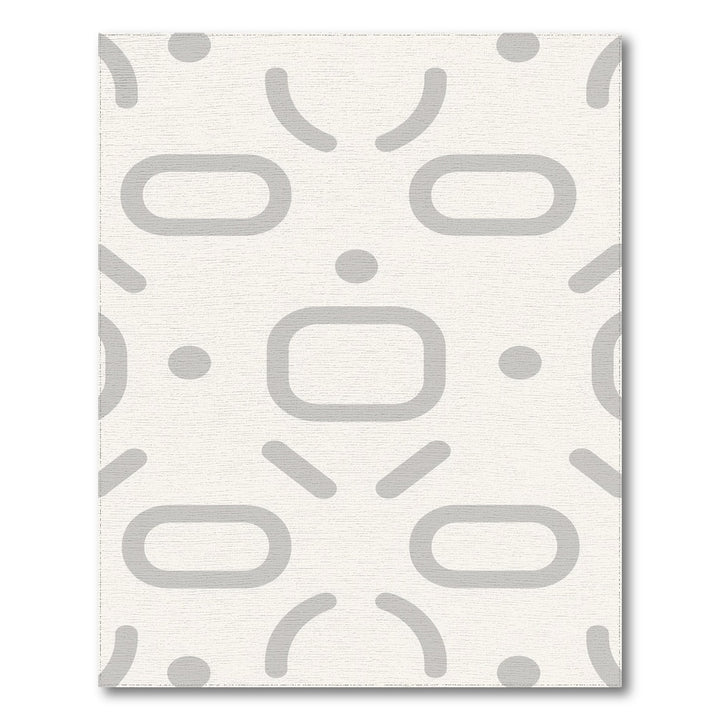 Grey Geometric Modern Area Rug