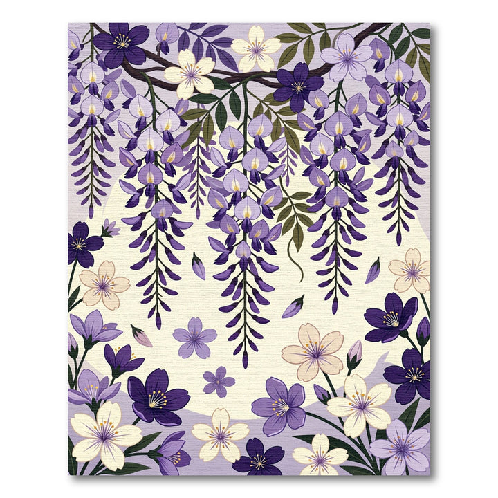 Purple Wisteria Cherry Blossom Rug