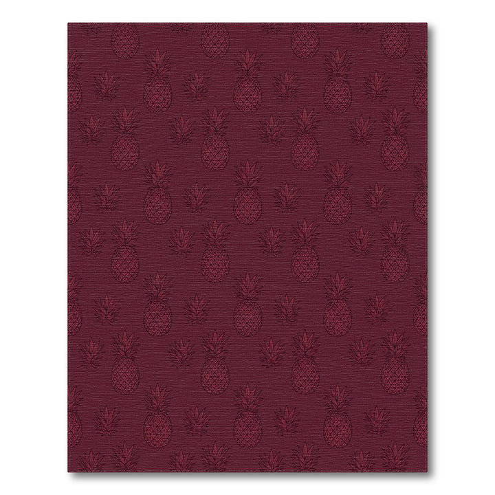 Rich Burgundy Pineapple Repeating Elements Rug