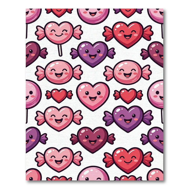 Sweet Hearts Candy Composition Rug