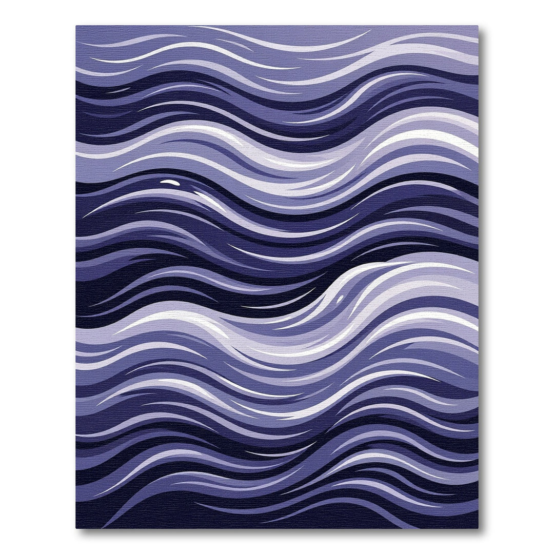 Abstract Swirl Wave Purple Rug