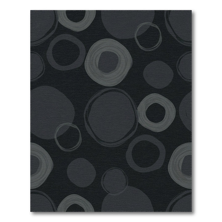 Monochromatic Slate Circle Overlay Rug