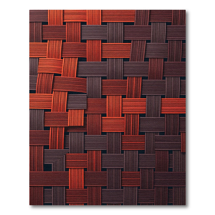 Woven Crimson Brown Texture Rug