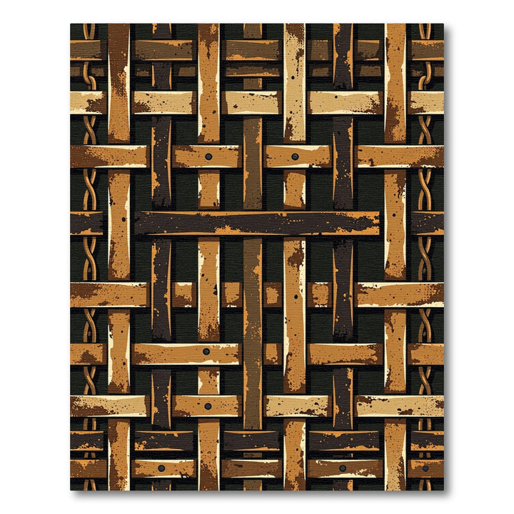 Woven Wood Plank Texture Rug