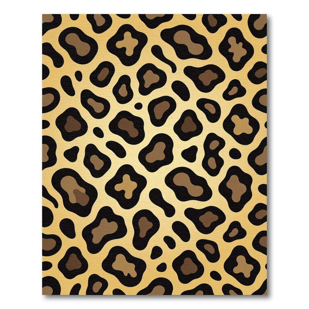 Luxurious Leopard Spots Gold Rug