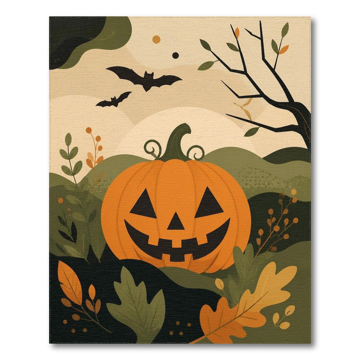 Whimsical Halloween Pumpkin Orange Area Rug