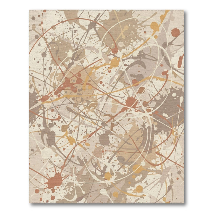 Earthy Tone Splatter Abstract Rug