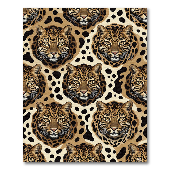 Gold Leopard Spot Animal Print Rug