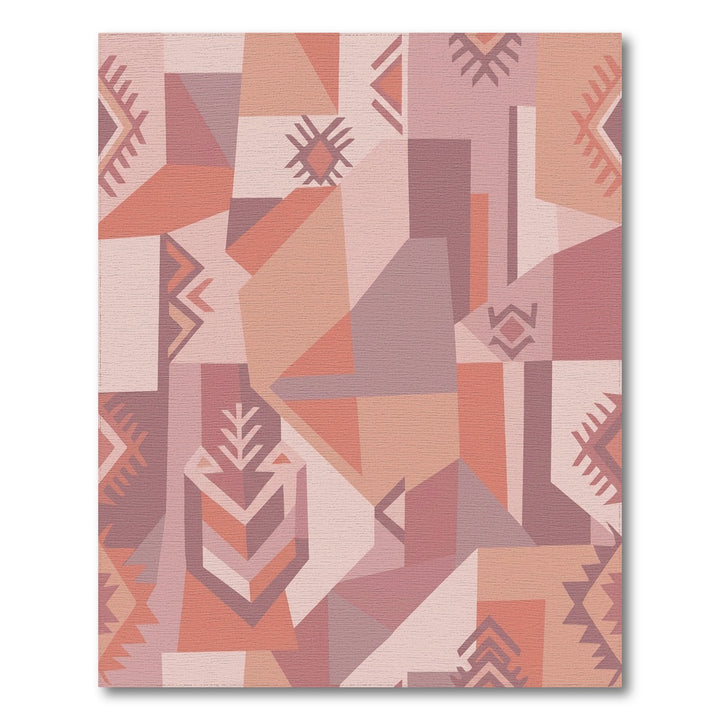 Terracotta Tribal Geometric Patchwork Rug