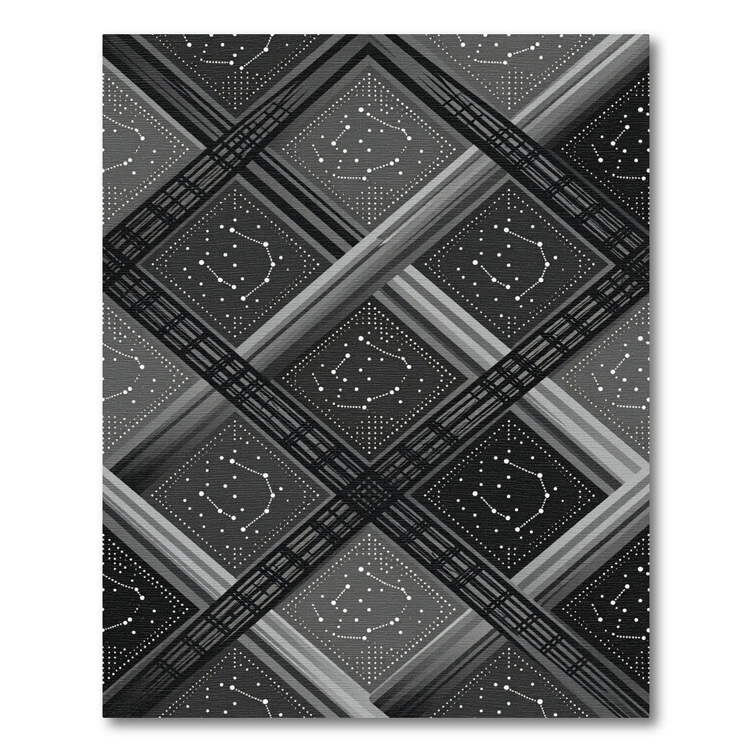 Dark Galaxy Constellation Square Rug
