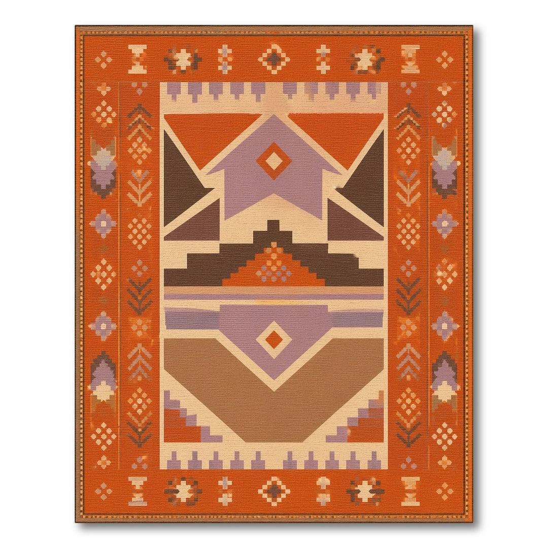 Orange Heritage Tribal Area Rug