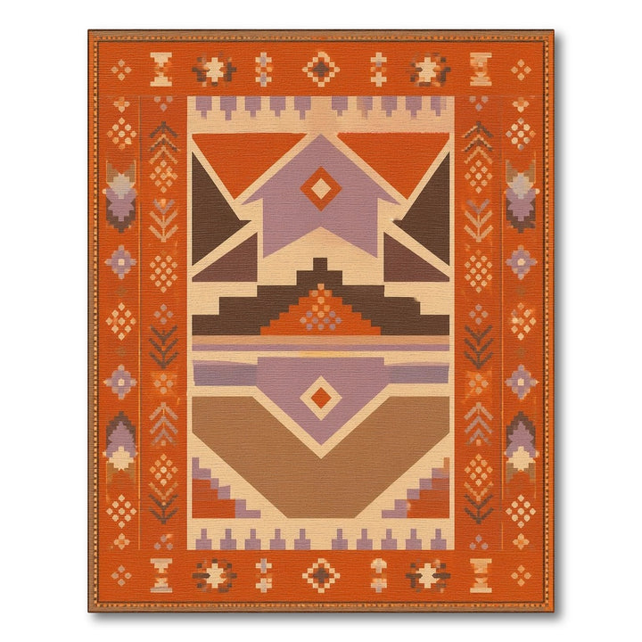 Orange Heritage Tribal Area Rug