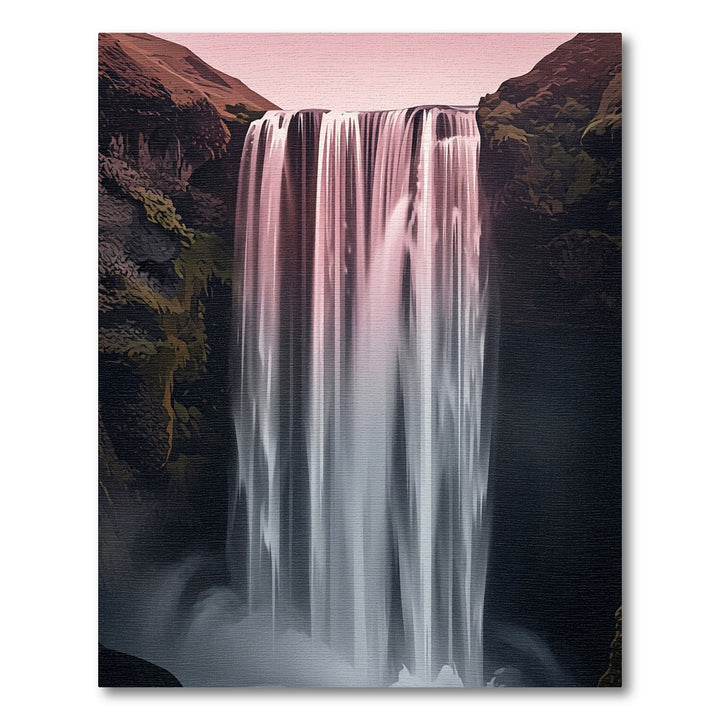 Ethereal Pink Waterfall Mist Rug