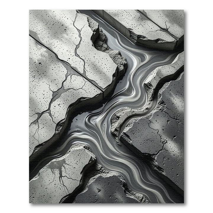 Abstract Concrete River Flow Rug