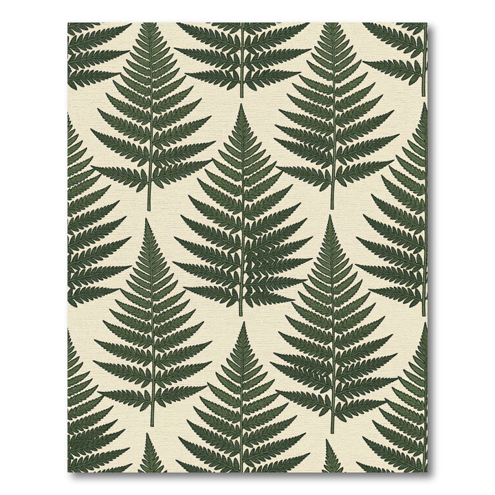 Deep Green Fern Frond Repeat Rug