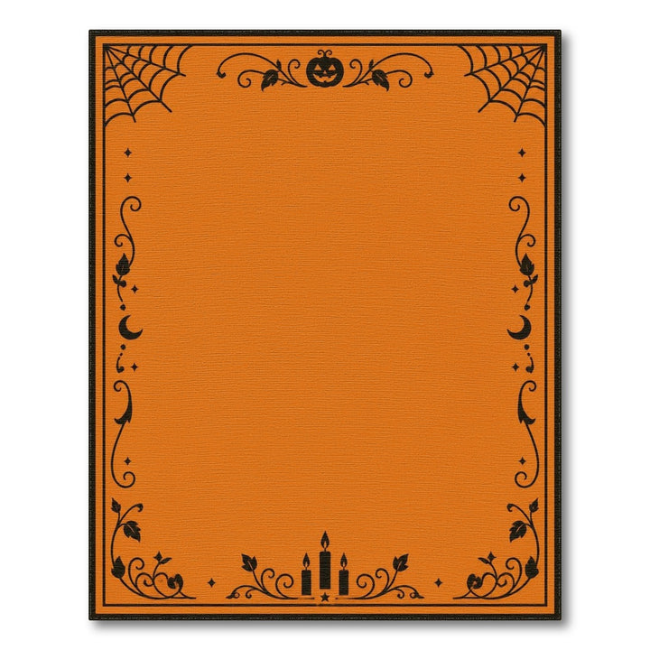 Orange Halloween Pumpkin Kids Area Rug