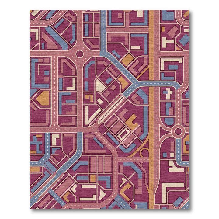 Urban Street Map Collage Rug