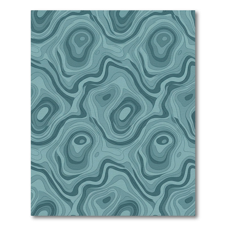 Contour Line Ocean Waves Rug