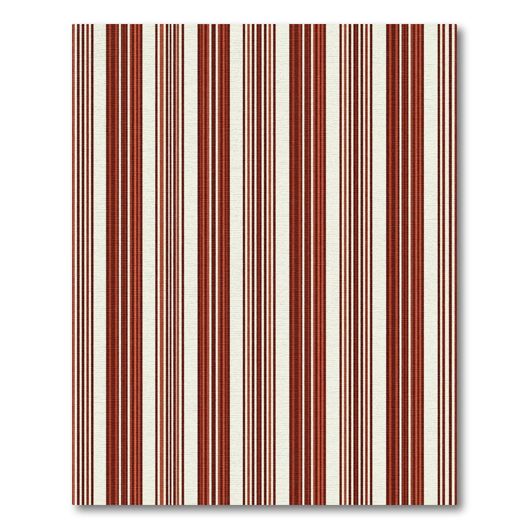 Crimson White Pin Stripe Rug