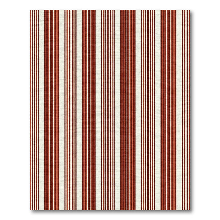 Crimson White Pin Stripe Rug