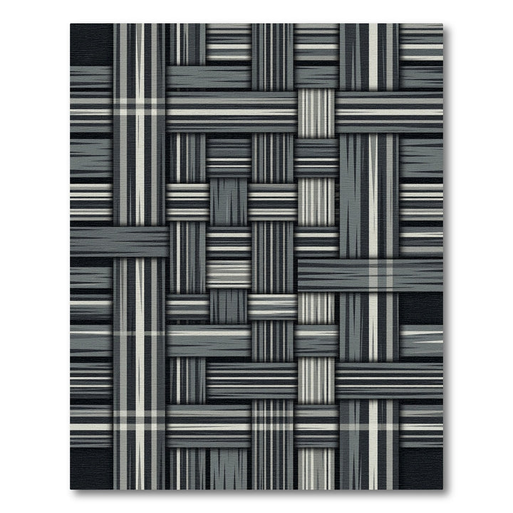Chic Gray Woven Stripe Rug