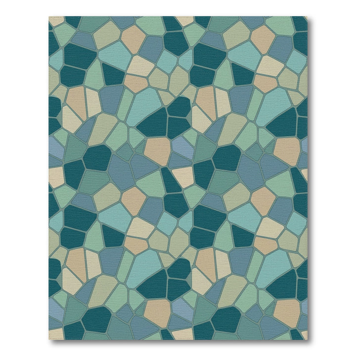 Oceanic Geode Irregular Tessellation Rug