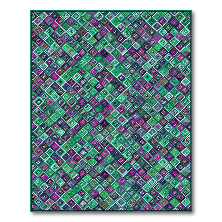 Multi-color and Patterns Vibrant Pixel Geometric Multi-Color Area Rug