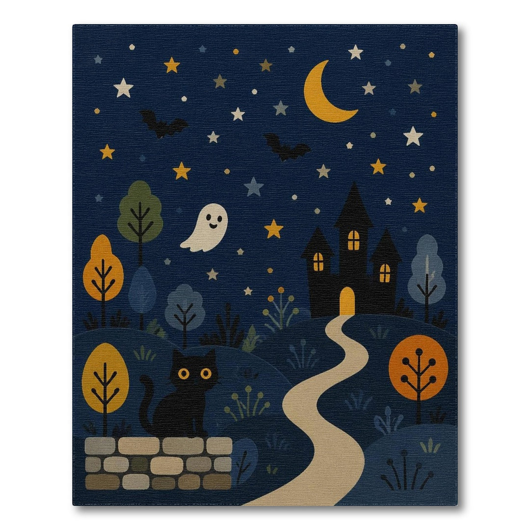 Halloween Night Kids Cartoon Area Rug