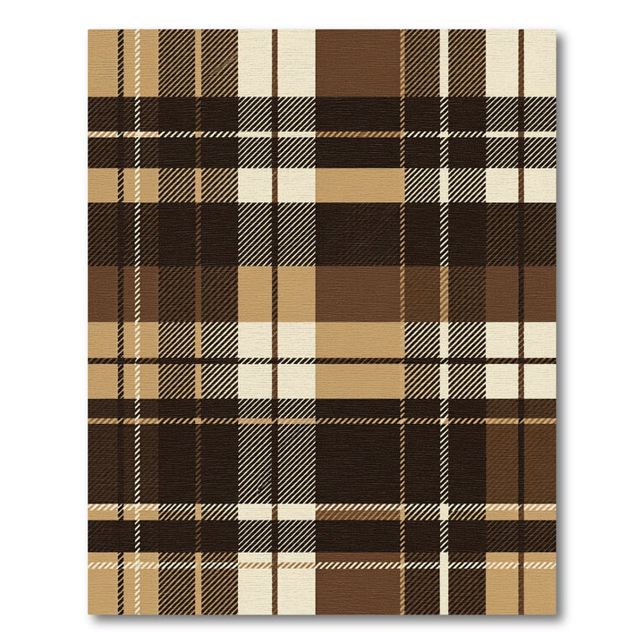 Classic Brown Plaid Tartan Rug