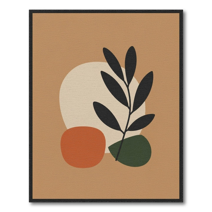 Abstract Area Brown and Tan Abstract Leaf Area Rug in Brown Tan