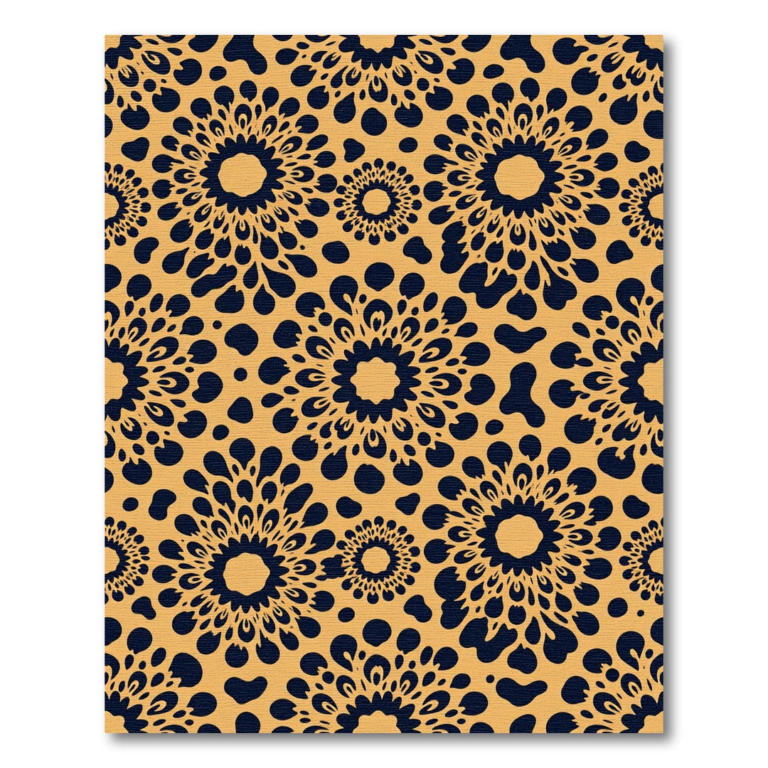 Golden Sunburst Abstract Rug