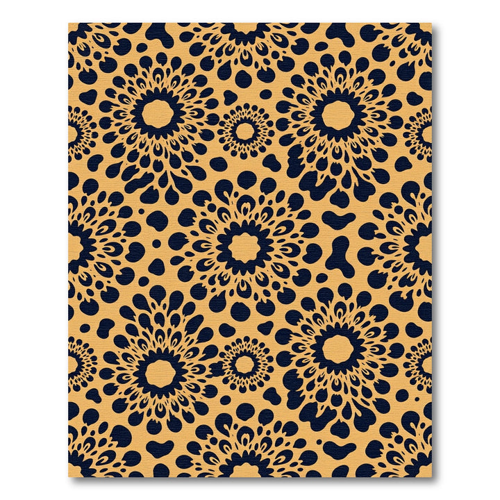 Golden Sunburst Abstract Rug