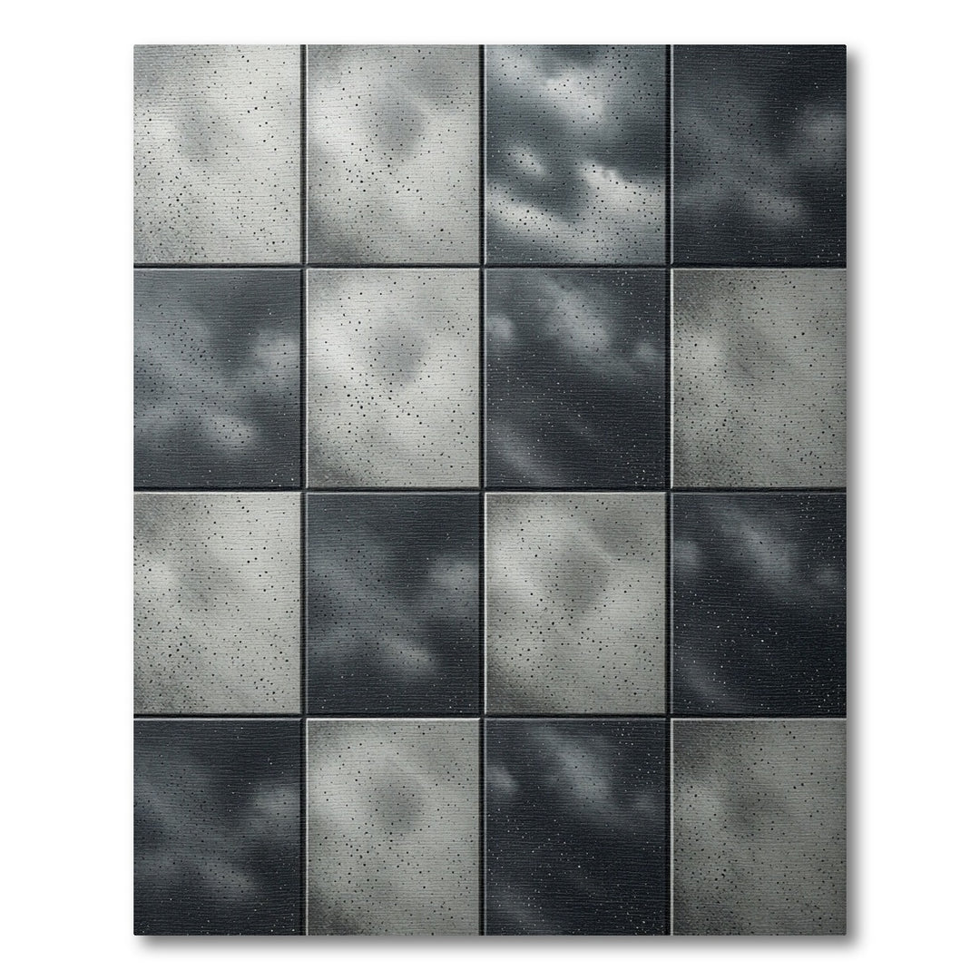 Monochromatic Textured Grid Rug