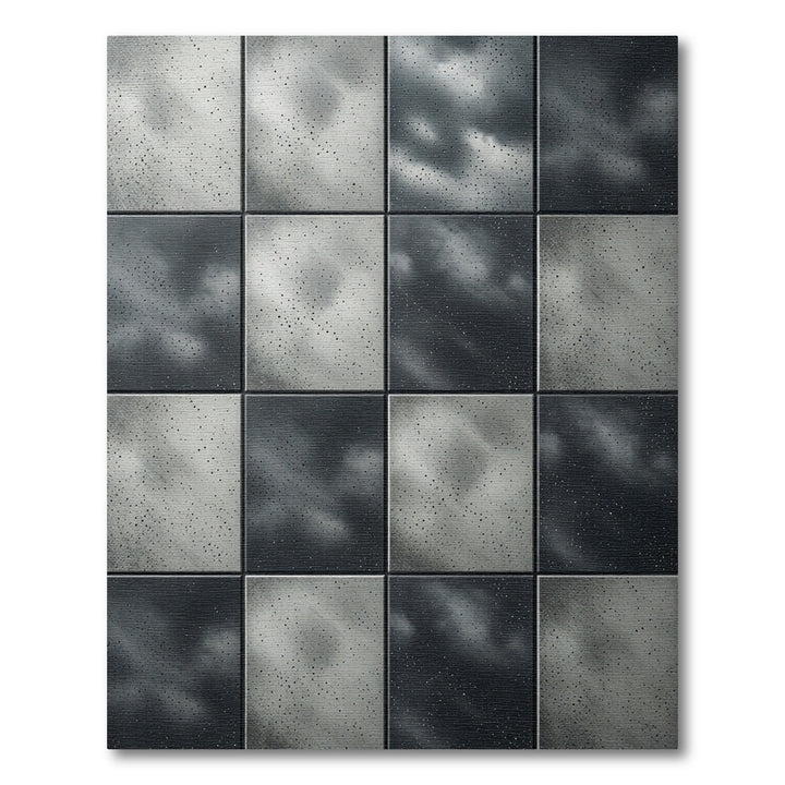 Monochromatic Textured Grid Rug