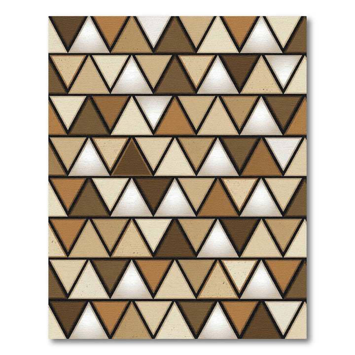 Earthy Tones Geometric Triangle Pattern Rug