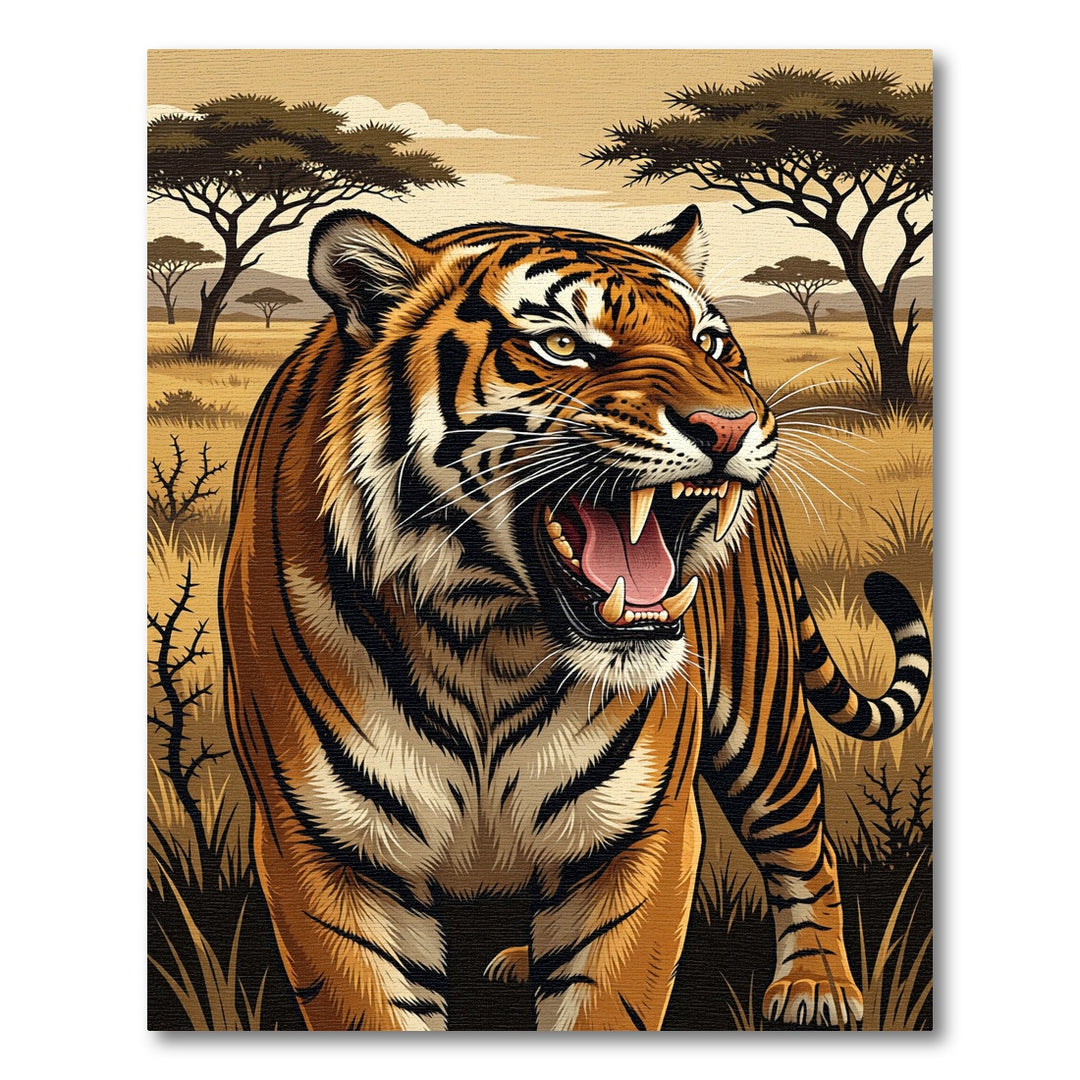 Fierce Orange Tiger Stripes Savanna Rug