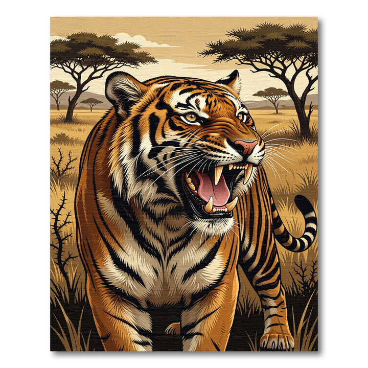 Fierce Orange Tiger Stripes Savanna Rug