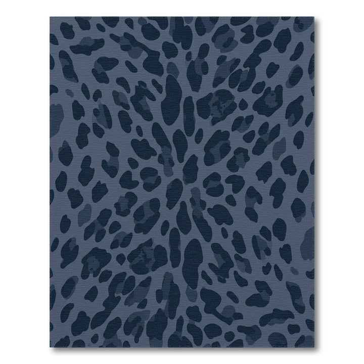 Deep Blue Leopard Spots Repeating Rug