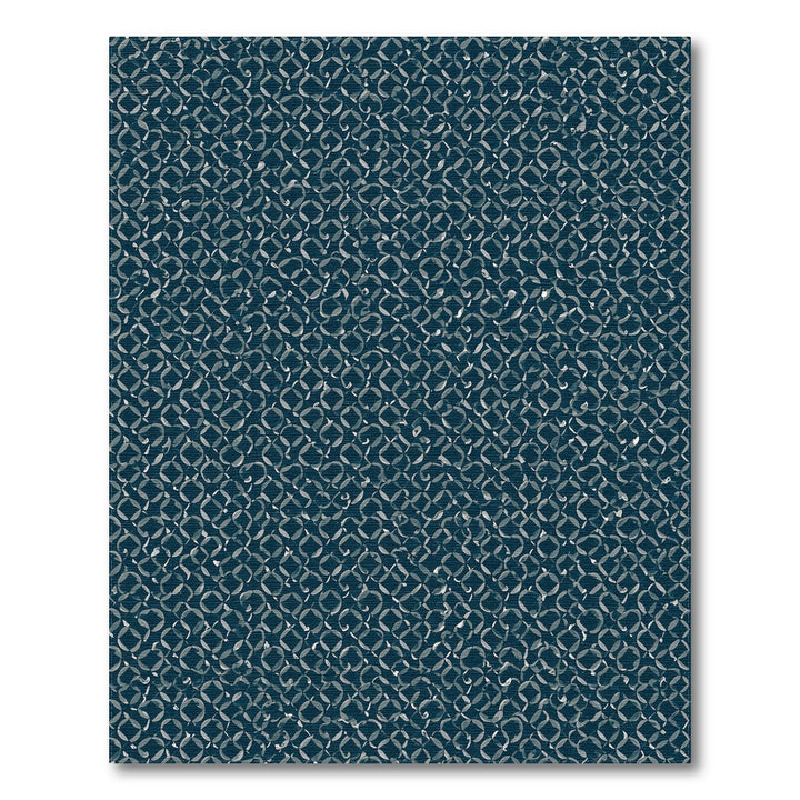 Blue Teal Geometric Loop Area Rug
